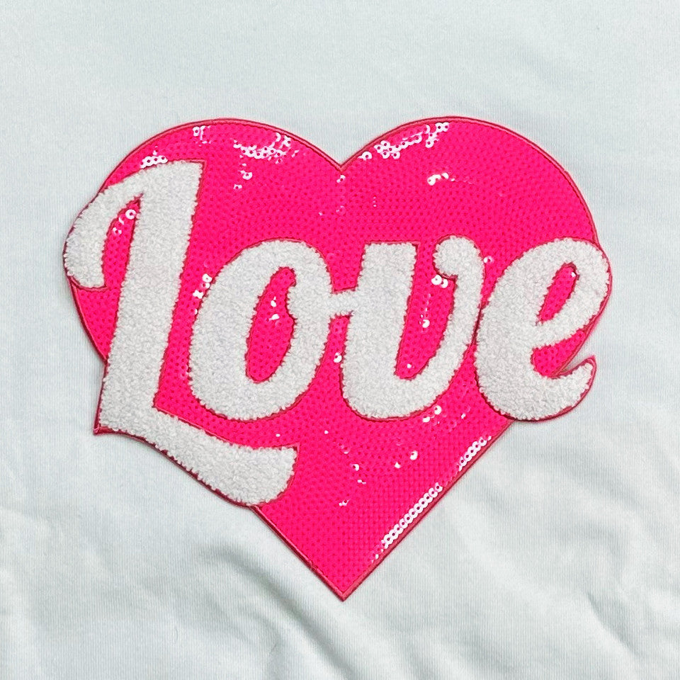 Sequin and chenille sweatshirts-valentines and mardi gras