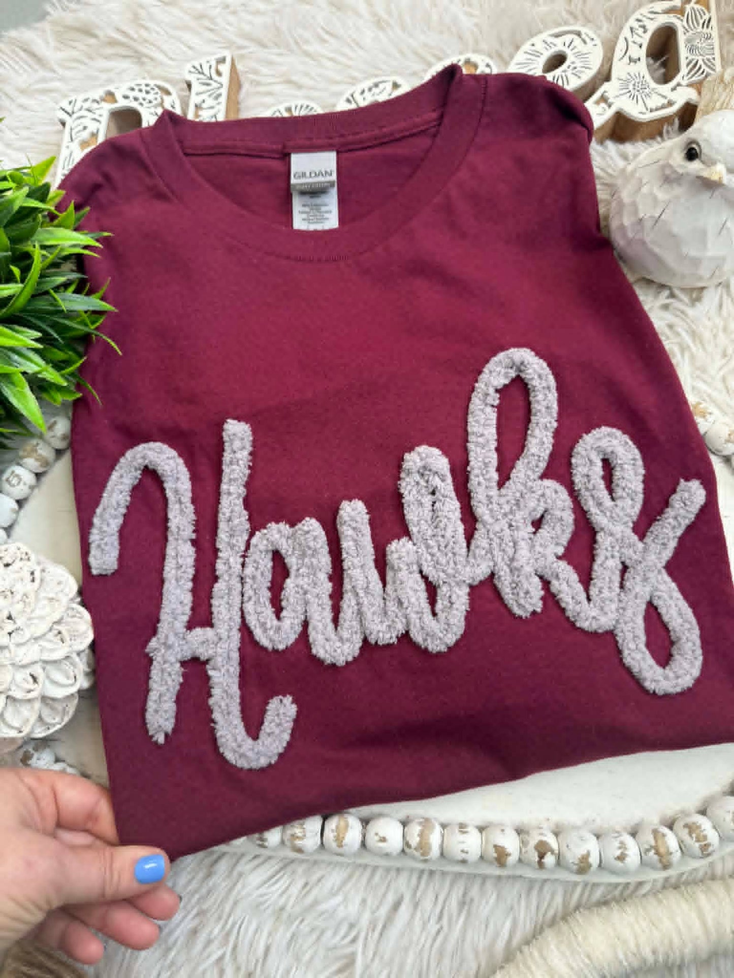 NEW CUSTOM Team Chunky Chenille Yarn, Sweatshirt, T-shirt: XL / T-Shirt