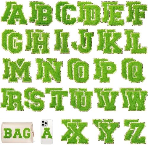 3 inch Chenille patches-green