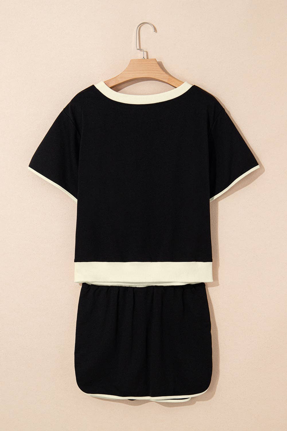 Colorblock Short Sleeve T-Shirt and Skort Set: Turquoise / M