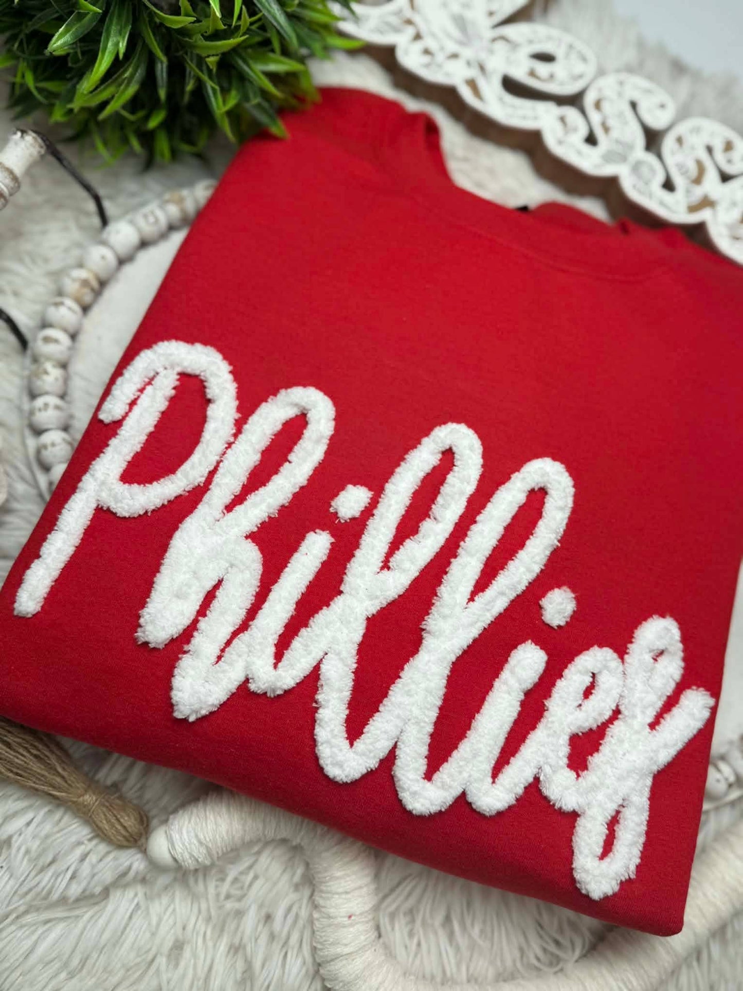 NEW CUSTOM Team Chunky Chenille Yarn, Sweatshirt, T-shirt: S / T-Shirt